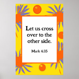 Poster Mark 4:35 Gras - Jaune Orange Violet