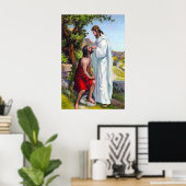 Poster Mark 8:22-26 Jésus guérit un aveugle (Bureau à domicile)