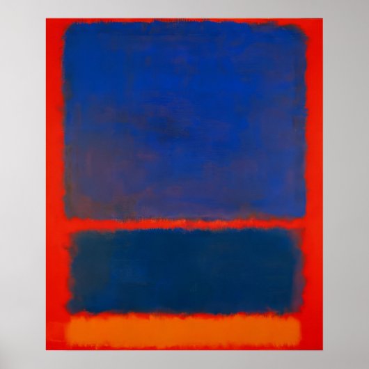 Poster Mark Rothko - Bleu, Orange, Rouge - 1961 (Devant)