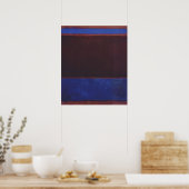 Poster Mark Rothko - No. 3 (Bleu Clair, Marron, Bleu Fonc (Cuisine)
