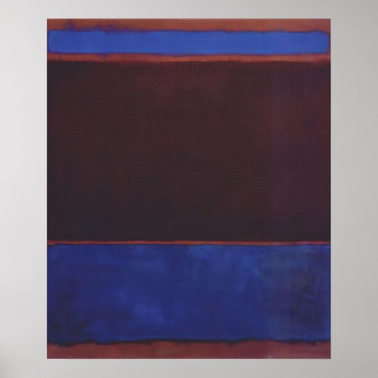 Poster Mark Rothko - No. 3 (Bleu Clair, Marron, Bleu Fonc (Devant)