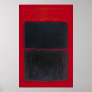 Poster Mark Rothko - Rouge Clair Sur Noir - 1957