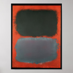 Poster Mark Rothko - Sans titre (Gris, Gris sur Rouge) -