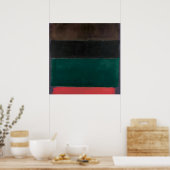 Poster Mark Rothko - Sans titre (Rouge-brun, Noir, Vert, (Cuisine)