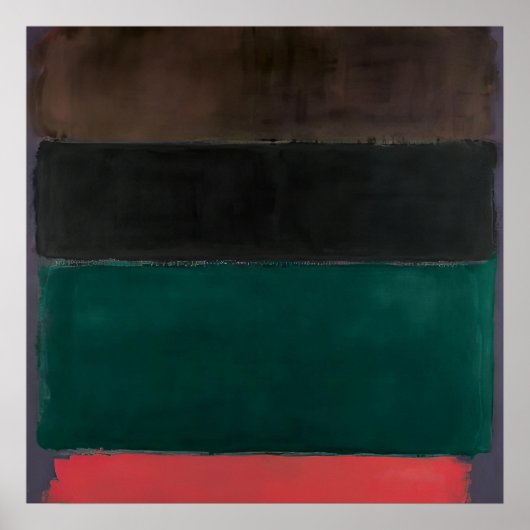 Poster Mark Rothko - Sans titre (Rouge-brun, Noir, Vert, (Devant)