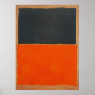 Poster Mark Rothko - Vert et mandarine sur rouge - 1956