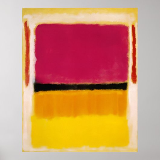 Poster Mark Rothko - Violet, Noir, Orange, Jaune sur Blan (Devant)