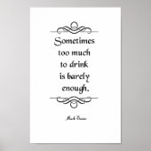 Poster Mark Twain Citation, Boire (Devant)