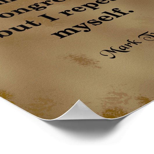 Poster Mark Twain Citation, Congrès (Coin)