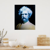 Poster Mark Twain en bleu (Cuisine)