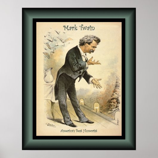 Poster Mark Twain ~ Le meilleur humoriste de l’Amérique ~ (Devant)