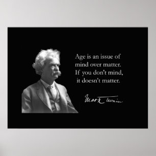 Poster Mark Twain sur le vieillissement