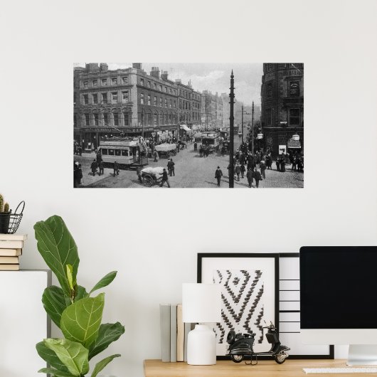 Poster Market Street, Manchester, vers 1910 (Bureau à domicile)