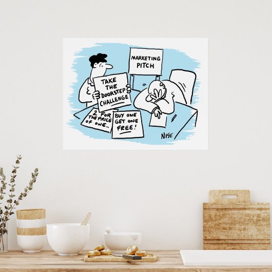 Poster Marketing Manager est en cours d'exécution d'un pl (Cuisine)