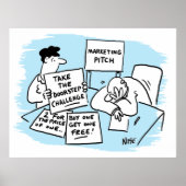 Poster Marketing Manager est en cours d'exécution d'un pl (Devant)