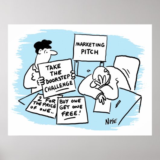 Poster Marketing Manager est en cours d'exécution d'un pl (Devant)