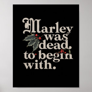 Poster Marley Était Mort Pour Commencer Avec Une Citation