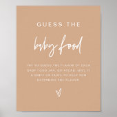 Poster MARLO Boho Beige Guess the Baby Food Game (Devant)