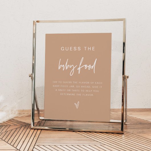 Poster MARLO Boho Beige Guess the Baby Food Game