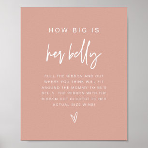 Poster MARLO Boho Blush Pink Quelle taille a son ventre J
