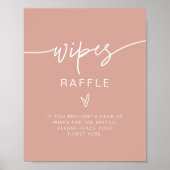 Poster MARLO Boho Blush Rose Baby Wipes Raffle Jeu (Devant)