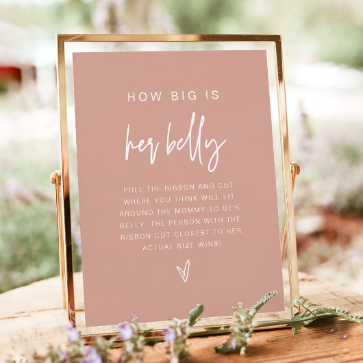 Poster MARLO Boho Blush Rose Comment est son Ventre Jeu
