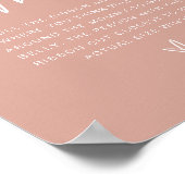 Poster MARLO Boho Blush Rose Comment est son Ventre Jeu (Coin)
