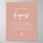 Poster MARLO Boho Blush Rose Diapers Game de Nuit Tardive (Devant)