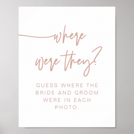 Poster MARLO Boho Blush Rose Où Étaient-Ils Signe (Devant)