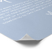 Poster MARLO Boho Dusty Blue Late Night Diapers Jeu (Coin)