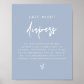 Poster MARLO Boho Dusty Blue Late Night Diapers Jeu (Devant)