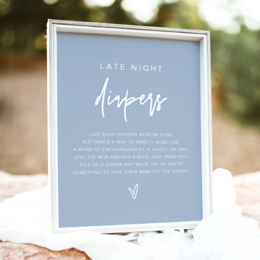 Poster MARLO Boho Dusty Blue Late Night Diapers Jeu