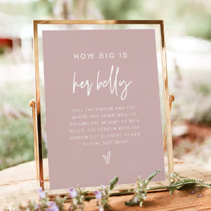 Poster MARLO Boho Dusty Rose Quelle taille a son ventre J