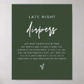 Poster MARLO Boho Forest Green Diapers Game de soirée (Devant)