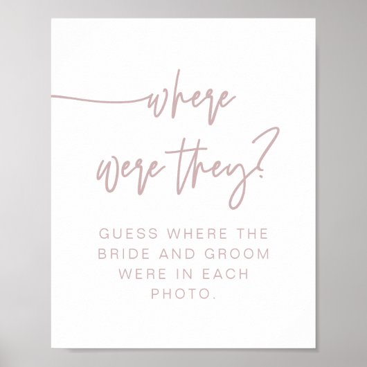 Poster MARLO Boho Rose Poussiéreux Où étaient-ils signe (Devant)