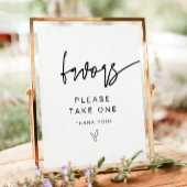 Poster MARLO Bold Contemporary Font Favoriser Table