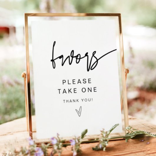 Poster MARLO Bold Contemporary Font Favoriser Table
