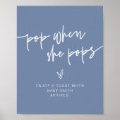 Poster MARLO Dusty Blue Bohème Pop When She Pops Panneau (Devant)