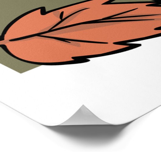 Poster Marmotte De Terre À Travers Les Arbustes D'Automne (Coin)