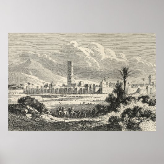 Poster Maroc : Afrique, années 1860 (Devant)