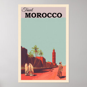 Poster Maroc Afrique du Nord Vintage voyage