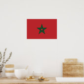 Poster Maroc - Drapeau marocain (Cuisine)