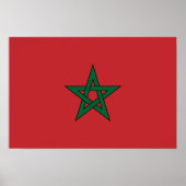 Poster Maroc - Drapeau marocain (Devant)