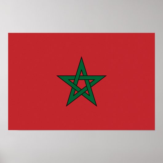 Poster Maroc - Drapeau marocain (Devant)