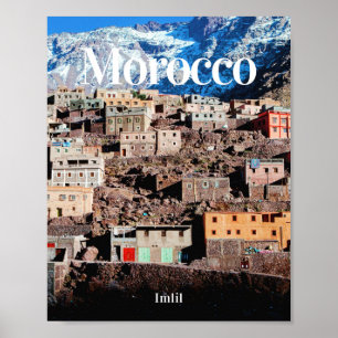 Poster Maroc Imlil Voyage au Maroc Cadeaux marocain