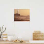 Poster Maroc, Rabat, Phare au coucher du soleil avec (Cuisine)