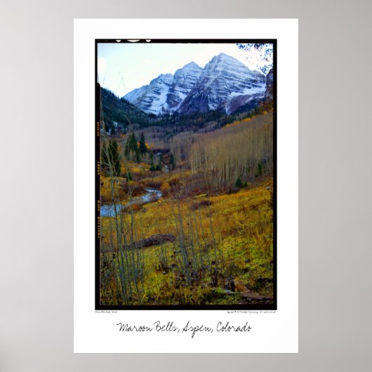 Poster Maroon Bells, Aspen, Colorado (Devant)