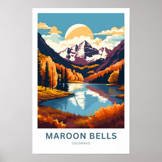 Poster Maroon Bells Colorado Imprimer (Devant)