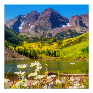 Poster Maroon Bells dans Apsen Park, Colorado