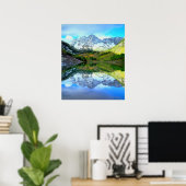 Poster Maroon Bells se reflétant dans le lac Maroon (Bureau à domicile)